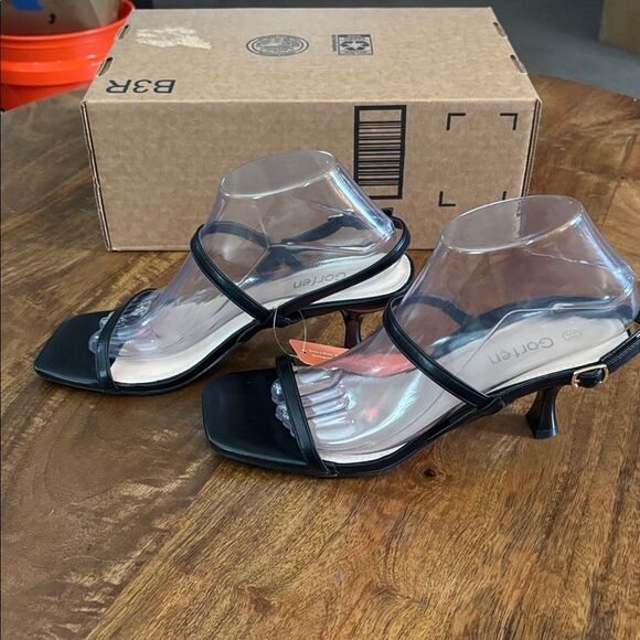 Gorfen Women's Square Open Toe Strappy Kitten 2.5 Inch Heels size 8.5 - Picture 9 of 10